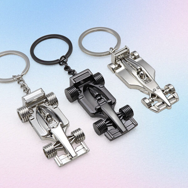 Wholesale Metal car racing model metal keychain