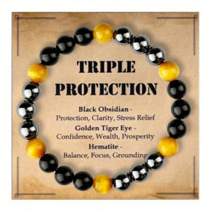 Yellow tiger eye + magnet bracelet
