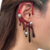 Wholesale Halloween wine red lava auricle earrings