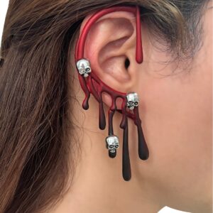 Wholesale Halloween wine red lava auricle earrings
