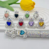 Wholesale 20pcs Alloy Full Diamond Pumpkin Carriage Love Crystal Beads