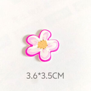 Purple-pink transparent flowers