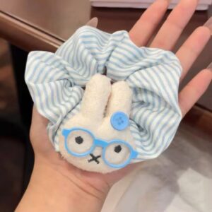 Blue striped miffy rabbit intestine ring