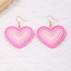 Wholesale Acrylic red gradient heart earrings