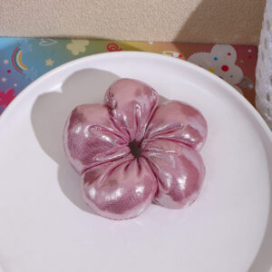 Rose flower hair tie