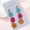 Wholesale r Easter Egg Three-Piece Easter Earrings Acrylic Multi-Color