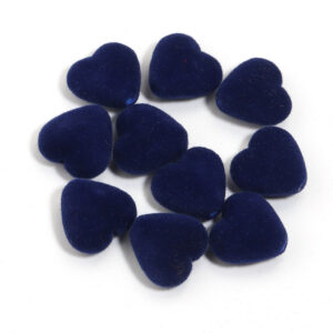 Heart dark blue / Size: outer diameter 16.5*17.5mm, hole diameter 2.4mm