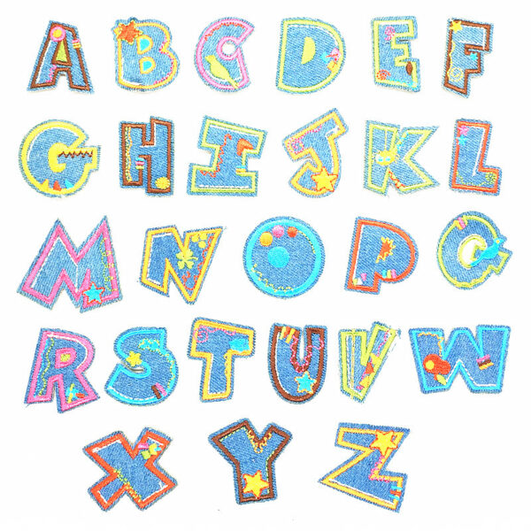 Wholesale Colorful English letter embroidery DIY Patches