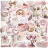Wholesale 50pcs Pink Gentle Cartoon Girl Style Waterproof Vinyl Stickers