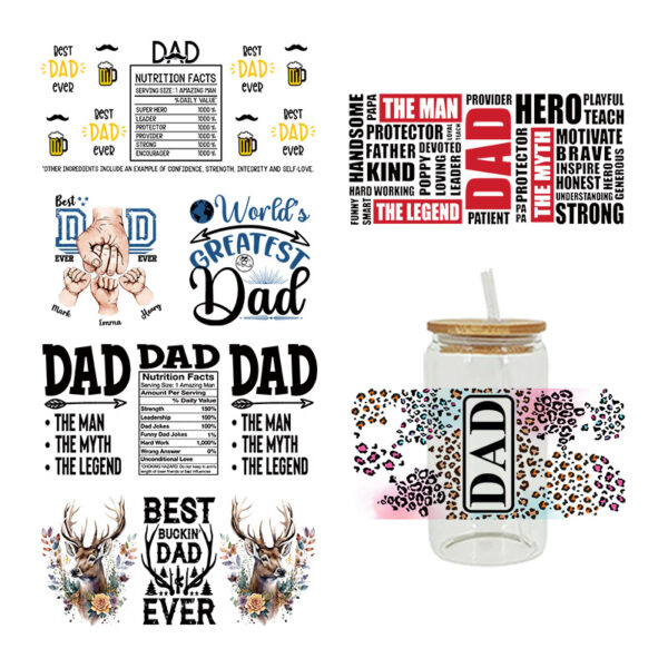 Wholesale UV Transfer Paste Glass Crystal Label Crystal Paste Cross-border Special Paste for 16oz Glass Cup 23cmX11cm