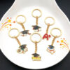 Wholesale graduation bachelor cap key chain examination
