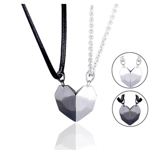 Wholesale Creative Wishing Stone Couple Splicing Magnetic Magnet Love Necklace