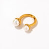 Wholesale Stainless steel pearl ring vintage