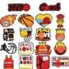 Wholesale Basketball themed soft rubber detachable Croc Charms
