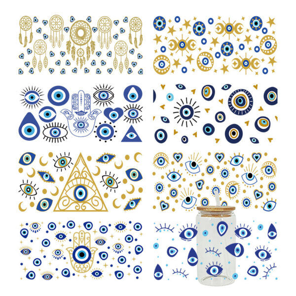 Wholesale UV Transfer Paste Glass Crystal Label Crystal Paste Cross-border Special Paste for 16oz Glass Cup 23cmX11cm