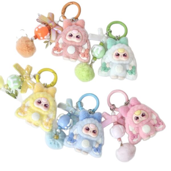 O1CN0138Gl5L1qBMPpR0EVr_2219486535457-0-cib Wholesale Cross-border 3D flocked DIY jewelry accessories for three-year-olds, cartoon cute grain keychains, bag charms, trendy toy pendants