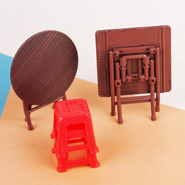 Wholesale Children's play toy table and chair small ornaments miniature simulation doll house series scene small props jewelry ornaments