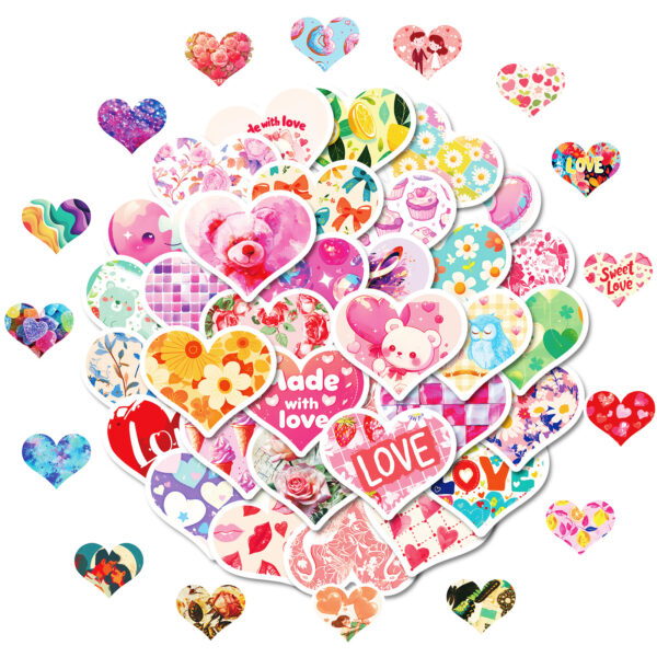 Wholesale 50pcs Cartoon Valentine's Day Love Graffiti Stickers