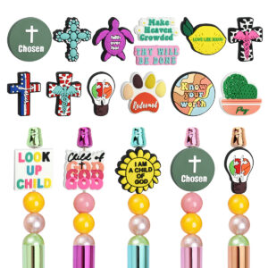 Wholesale 100pcs Phrase Pen Bead Jewelry Accessories DIY Removable Pen Beads