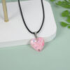 O1CN0139gkDu1TBbTJXWRFX_2200812712344-0-cib Wholesale Luminous Love Multi colored sequin Peach Heart Necklace