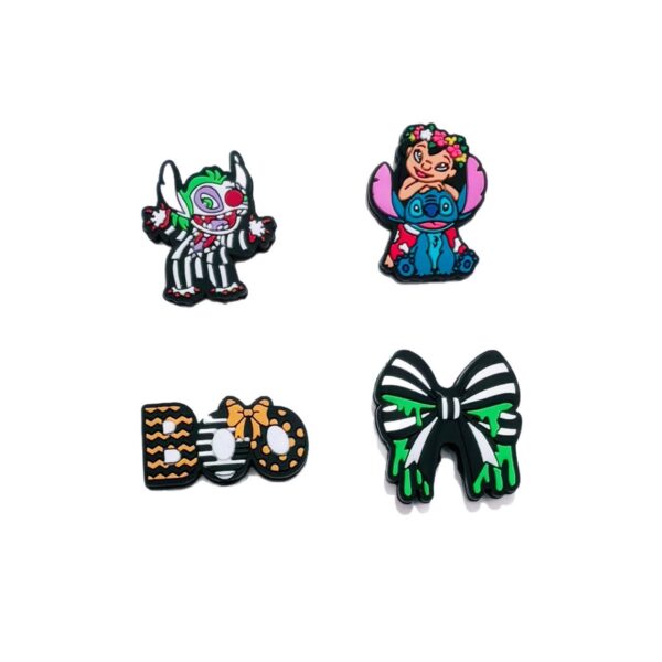 Wholesale Random 100pcs Cross-border Hot Selling New Product Silicone Cartoon Beads Stitch Series Factory Wholesale In Stock Focal Beads