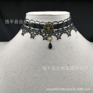 Black lace + black webbing