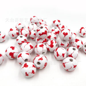 White bottom red Love Balloon / 16mm (hole 4mm)