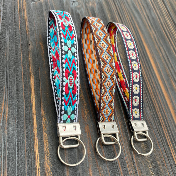 Wholesale Ethnic style handmade wristband long keychain