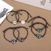 Wholesale Luminous Couple Bracelet Tai Chi Yin and Yang Alloy Base Hand-woven Hand Rope