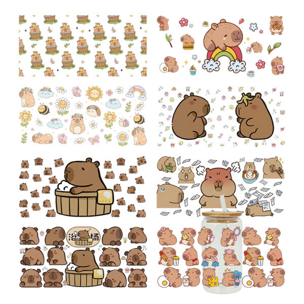 Wholesale UV Transfer Paste Glass Crystal Label Crystal Paste Cross-border Special Paste for 16oz Glass Cup 23cmX11cm