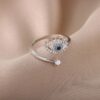Wholesale Demon Eye Blue Eye Diamond-Studded Open Ring