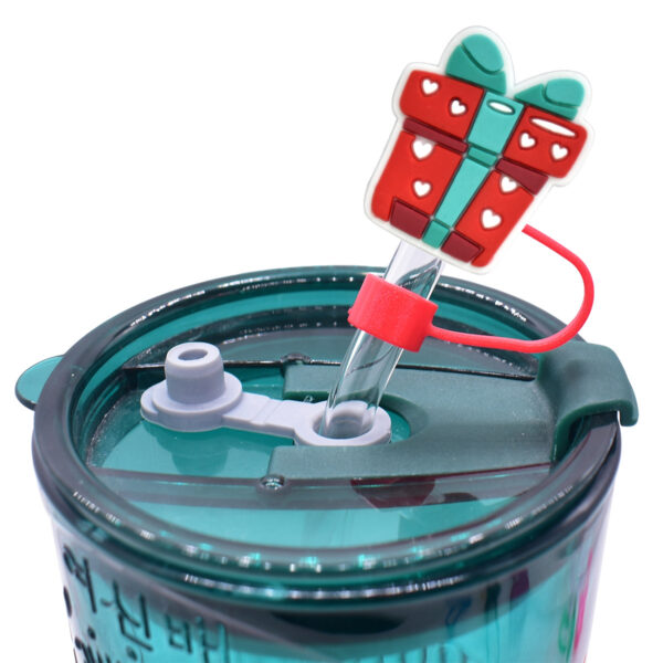 Wholesale Valentine's Day Universal 10mm Reusable Soft Glue Straw Tube Cap