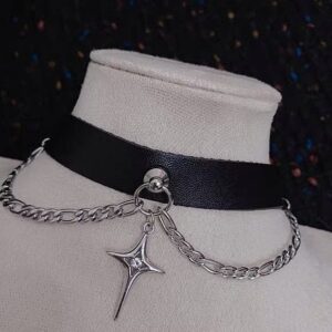 C670-collar-four-pointed star chain