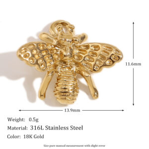 Little bee pendant-gold