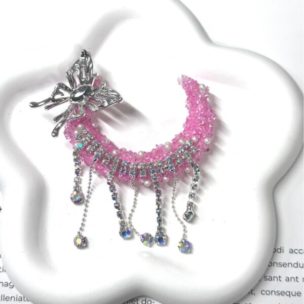 Wholesale Moon tassel butterfly beaded straight hole beads