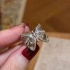 Wholesale Vintage mid-century style luxury filigree butterfly ring