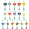 Wholesale random 100pcs stars love pvc soft glue loose beads accessories