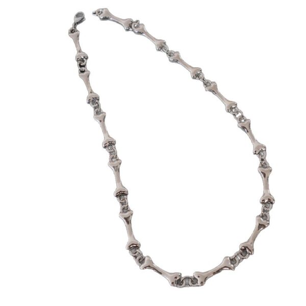 Wholesale Silver retro bone and joint chain necklace