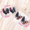 Wholesale Double sided Independence Day Butterfly Chicken Acrylic Earrings