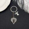 Wholesale Creative Ancient Silver Angel Love Wings Alloy Pendant Keychain