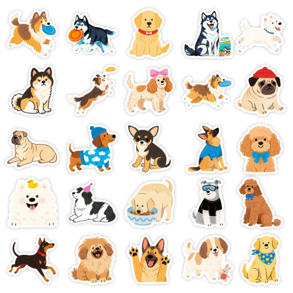 Wholesale 56pcs Cute Cartoon Dog Stickers