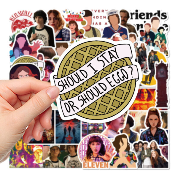 Wholesale 50 Tv Series Strange Stories 4 Stickers for Laptops, Ledgers, Water Cups, Decorative Waterproof DIY Stickers