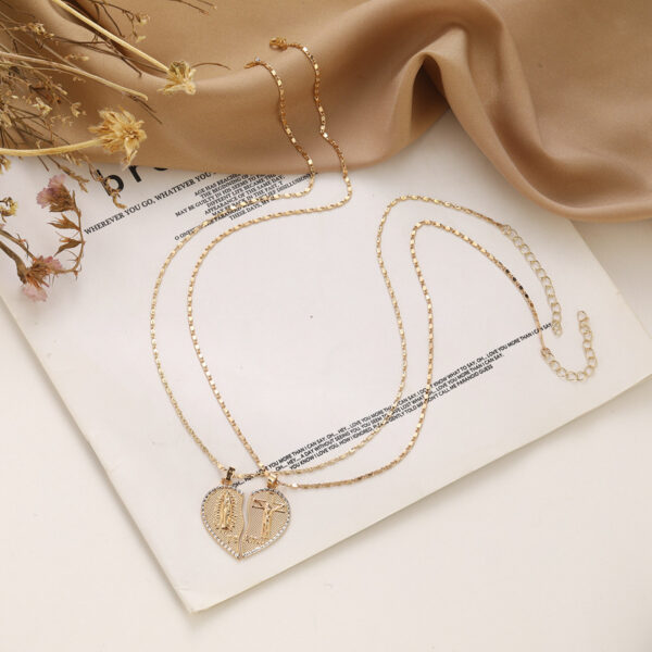 Wholesale Alloy Heart Layered Clavicle Necklace