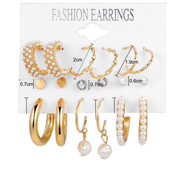 O1CN013TphZI1RNOQtrCKnl_2219658172099-0-cib Wholesale Earrings Inlaid with Pearls Women's Earrings Set