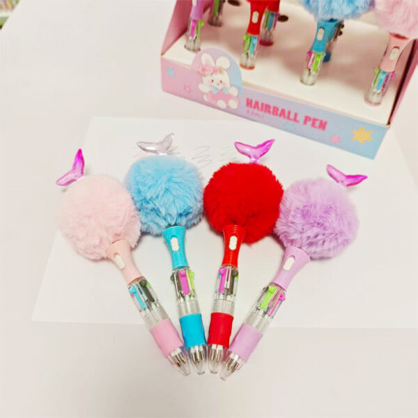 Wholesale Popular Creative DIY Four Color Pom Light Pen special
