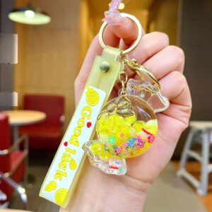 Lollipop String [Yellow] Glow-in-the-Dark Bubble Bead Round Candy / Quantity 1 is 1