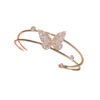 Wholesale Zircon Sparkling Large Butterfly Open Bracelet