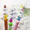 O1CN013YTnw72FO3hT1BPEz_2216349148869-0-cib Wholesale 10pcs 3DThree-dimensional Silicone Cute Cartoon White Bear DIY Beads