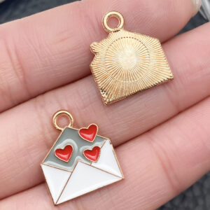 1 envelope 16x14mm-0.9g-21526 / Valentine's Day Series