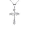 Wholesale eternal infinite love 8 word diamond cross necklace